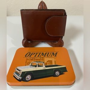 (073) NEW Optimum Genuine Leather Wallet - authenticity note included
